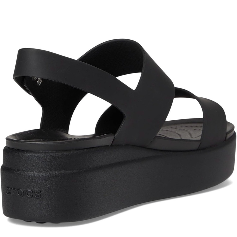 CROCS Women’s Black Platform Dual-Band Slingback Sandal - Picture 2 of 4